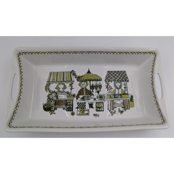 Figgjo Flint Turi Design Norway Market Baking Dish Rectangular w Handles 12-3/8\
